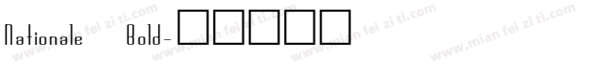 Nationale Bold字体转换